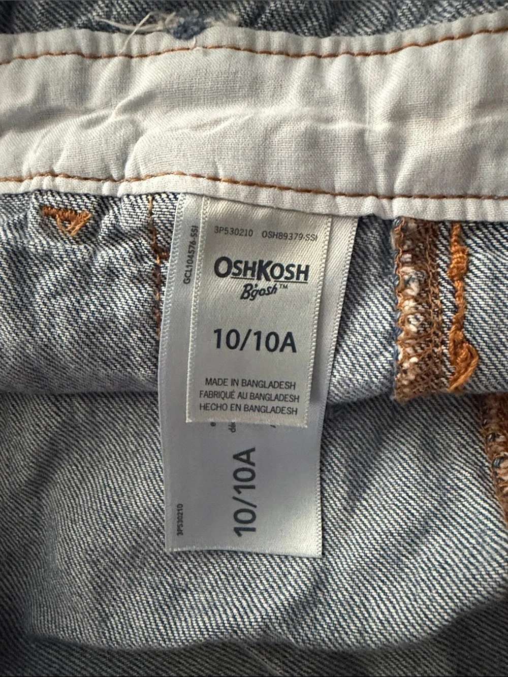 OshKosh B'gosh Blue Denim Overall Dress with Daisy Embroidery
